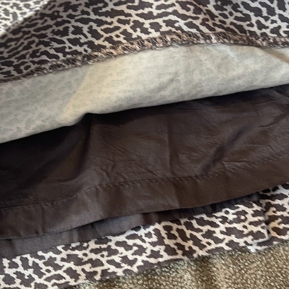 Loft Petite Leopard print skirt size 4p lined brown tan - Picture 3 of 6